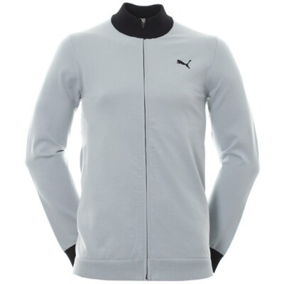 Puma Golf Herren EvoKnit Full Zip gefütterte Jacke, grau/schwarz, UVP 69£, NEU