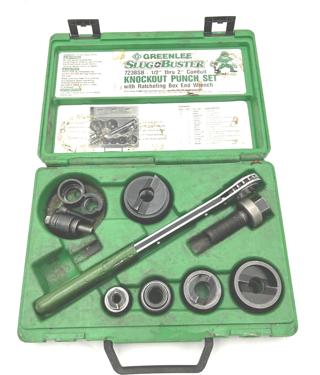 Greenlee 7238SB Slug Buster Knockout Punch Set Kit | eBay
