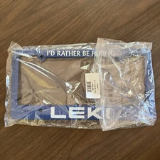 Leki "I'd Rather Be Hiking" License Plate Frame Holder Blue NEW