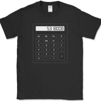 Calculator Boobies T-Shirt Funny Old School Humor Gift Joke Tee