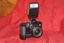 Canon EOS Rebel X 35MM SLR Film Camera Kit W 35-80MM AA battery grip speedlite