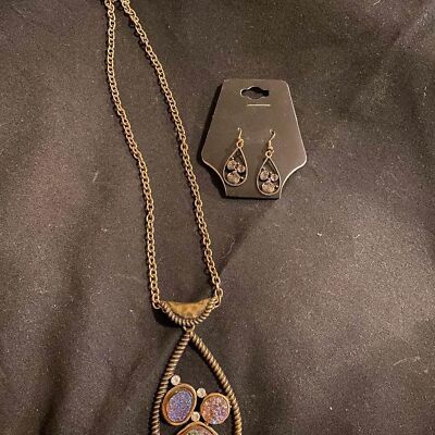 Brass Multi 2pc Necklace Set