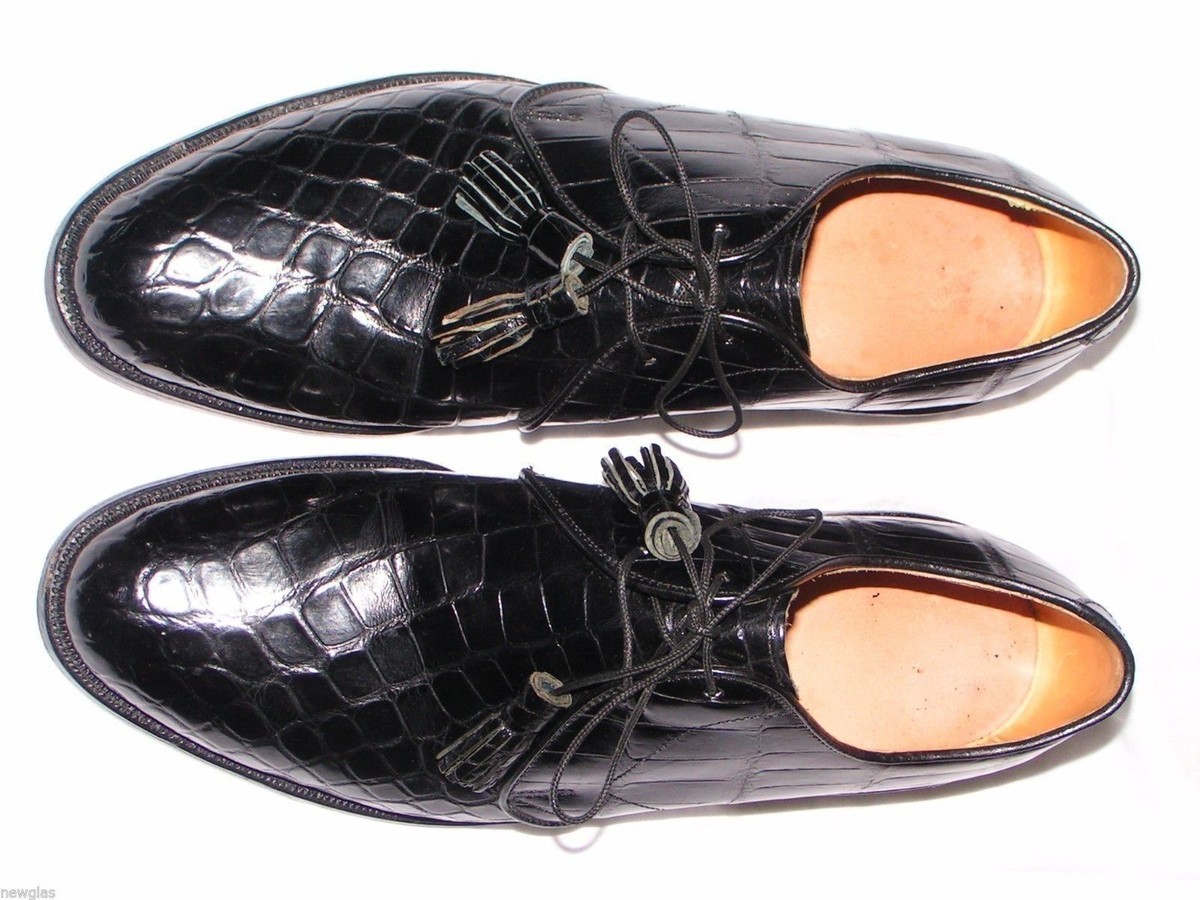 GENUINE ALLIGATOR ~ Allen Edmonds Oxfords ~ 6C ~light use 