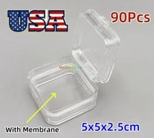 90Pcs Denture False Teeth Membrane Case Container Hinged Display Box Jewelry USA