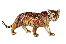 JAY STRONGWATER MAGNIFICENT 23K PLTD JUNGLE KHAN TIGER FIGURINE NEW NO BOX USA