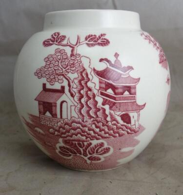 alte Keramik Vase Mason's R. Twining Asien Motiv