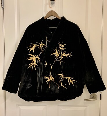 Embroidered Down Puffer Jacket Top Coat Outwear NWT L