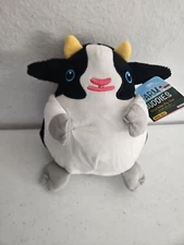 Daiso Farm Buddies Cow Plush Stuffed Animal Small White Black Spots