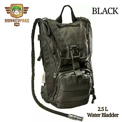 Monkey Packs Tactical Hydration Backpack System Black NWOT Monkey Paks New Tactical Hydration Backpack System Hiking  main image 3