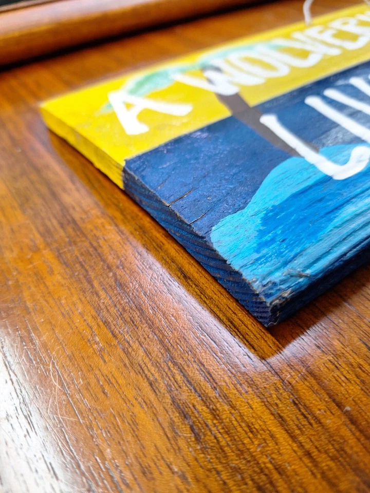 Michigan Wolverines Football Hand Painted Wooden Sign - Image 4 of 4