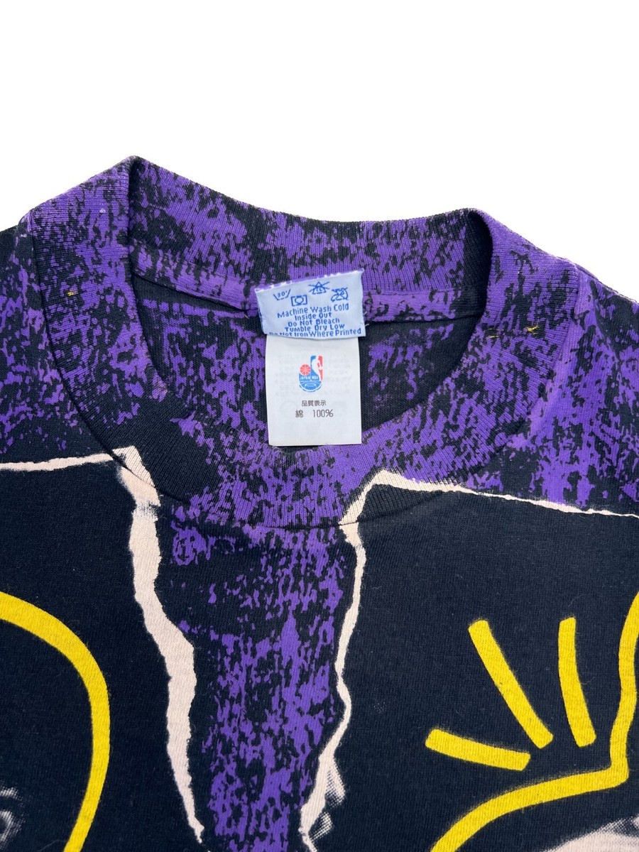 Los Angeles Lakers Vintage 1993 Salem Japan AOP T Shirt RARE Los Angeles Lakers Vintage 1993 Salem Japan AOP T Shirt RARE