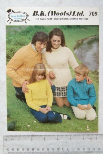 Vintage: BK Wools 709 family sweaters in 10 sizes, chunky - Picture 1 of 1