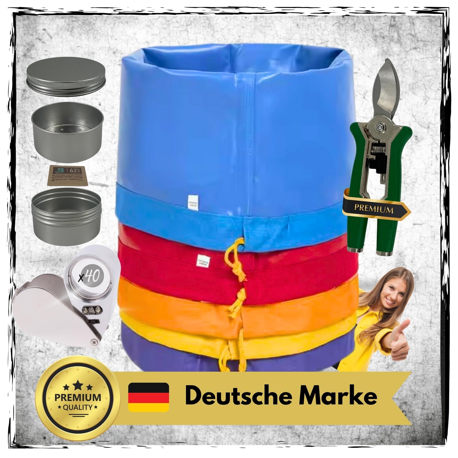 5er Bubble Bags 1 Gallone Ernte Zubehör Set Grow Hash Kräuter Presssieb Extrakte