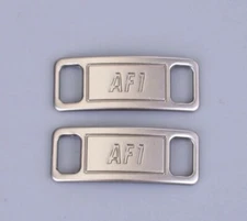 2pcs Frosted Silver Shoelace Buckle Metal AF1 Shoelaces buckle Metal Lace Locks