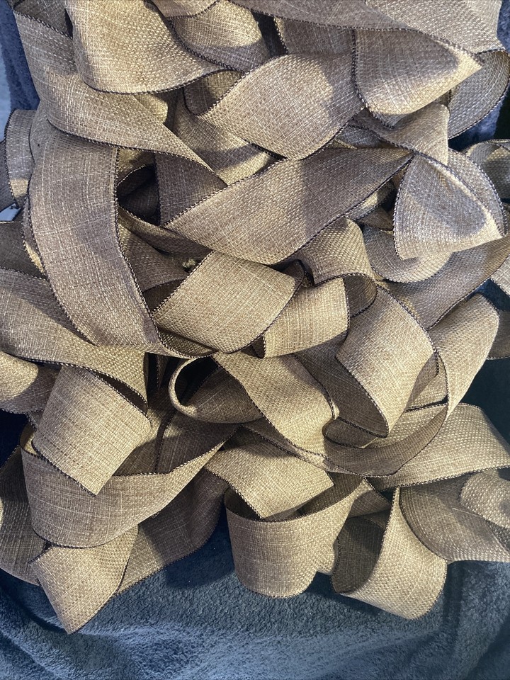 Christmas Hessian Job lot 10 Meter Crafting Tree Art wired Edging