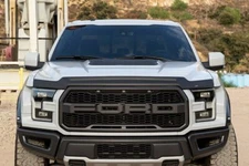 MATTE BLACK Bug Shield & Hood Protector (2015-2020 F-150) Deflector Stone Guard