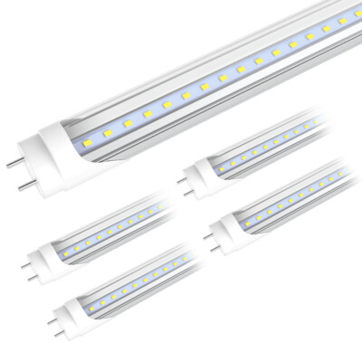 Jomitop 4FT T8 LED Tube Light Bulbs - 28W, 2800 Lumens, Dual-End Powered, G13 Base (Clear White, 144 LEDs, Pack Of 1)