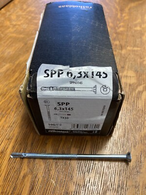 Rothoblaas SPP 6.3mm x 145mm Self Tapping Screws Box Of 100 TX30 SPP63145