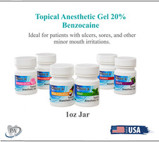 MARK3 Dental Topical Anesthetic Gel 20 Benzo Formula 1oz Jar, Made In USA 02/27
