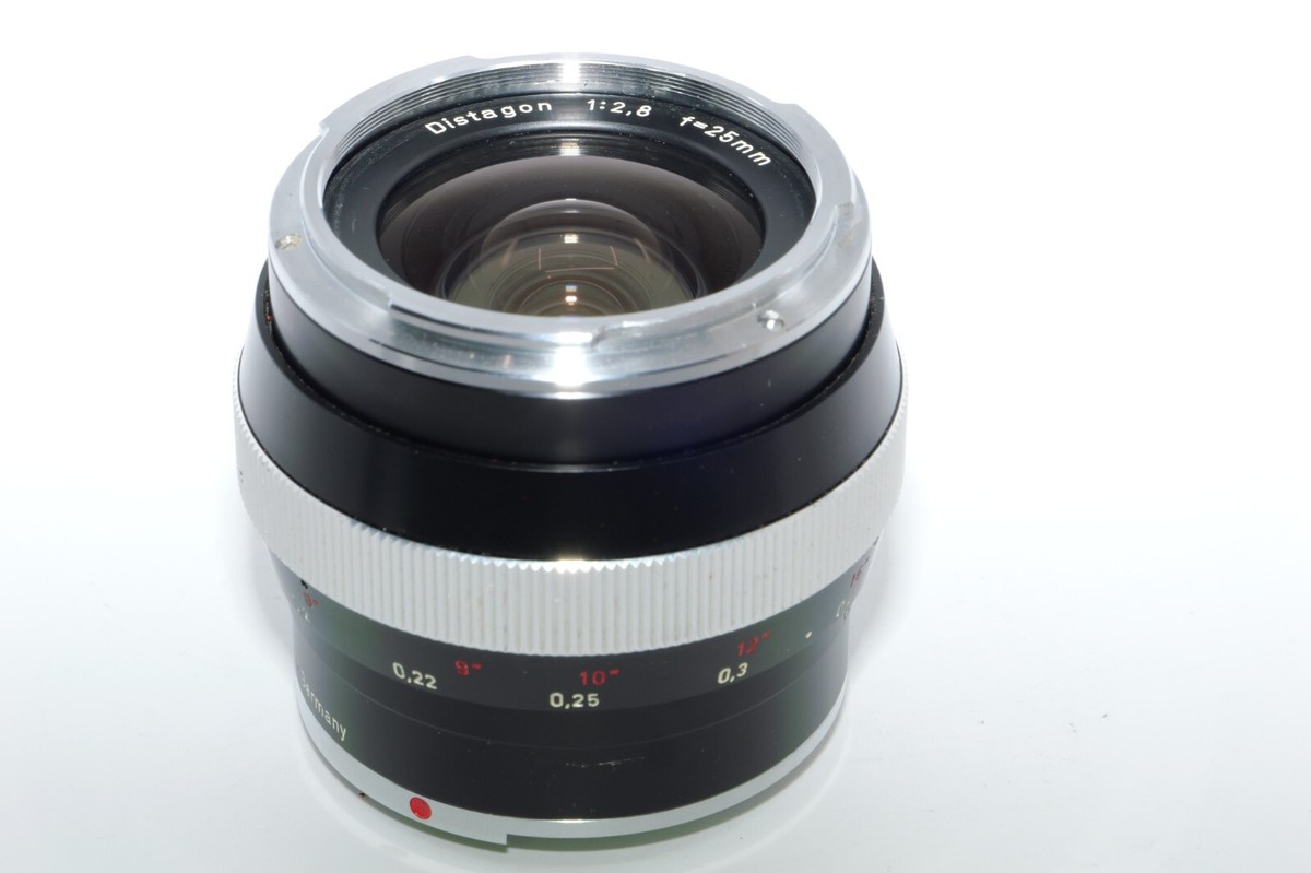 Zeiss CONTAREX Distagon 25mm f2.8 W.A. Lens. BLACK. Hood. UV