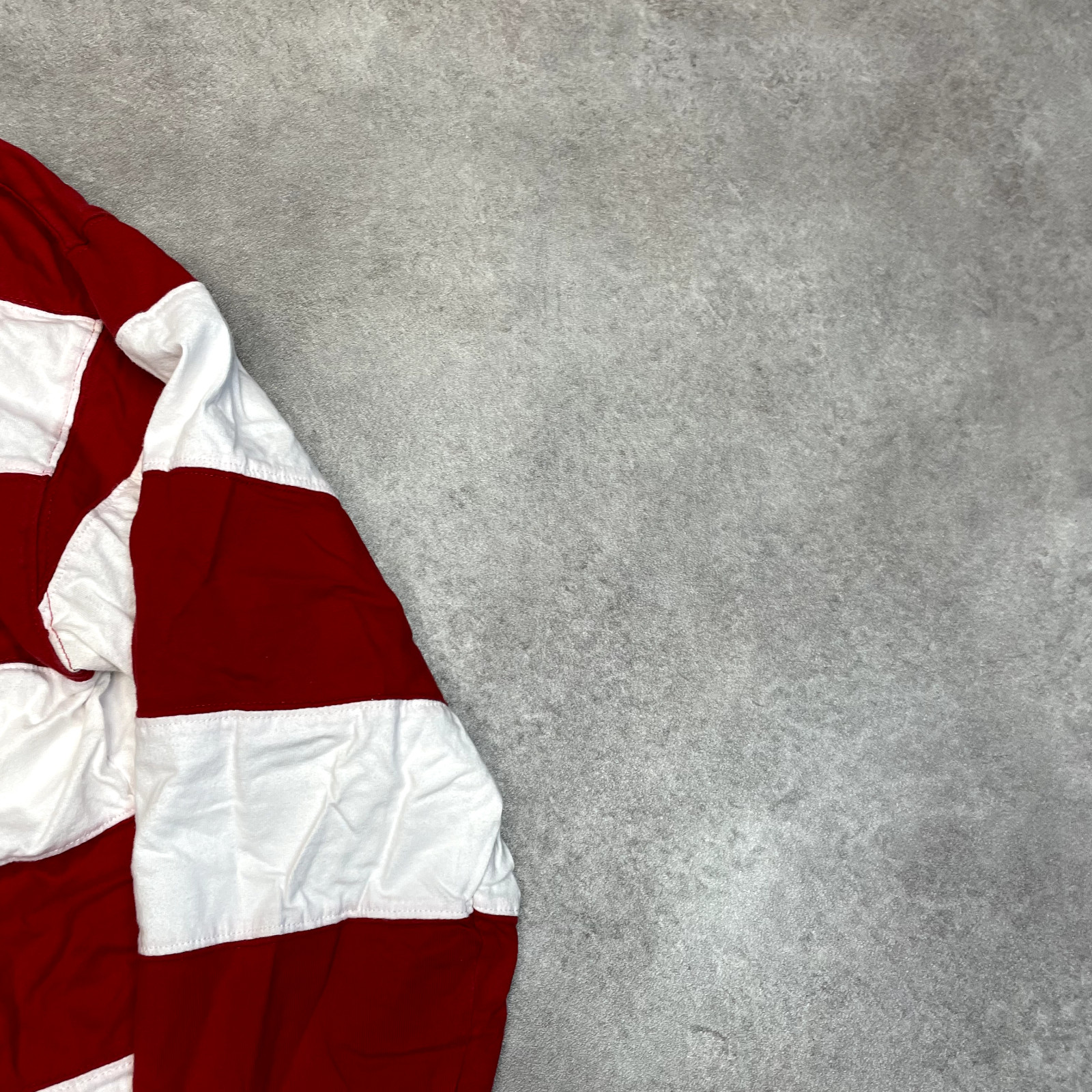 Rugby Polo Shirt Mens USA Wisconsin Striped Vintage Sports Top, Red, Large image 4