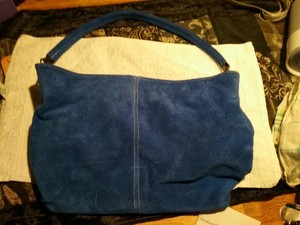 handtasche blau wildleder
