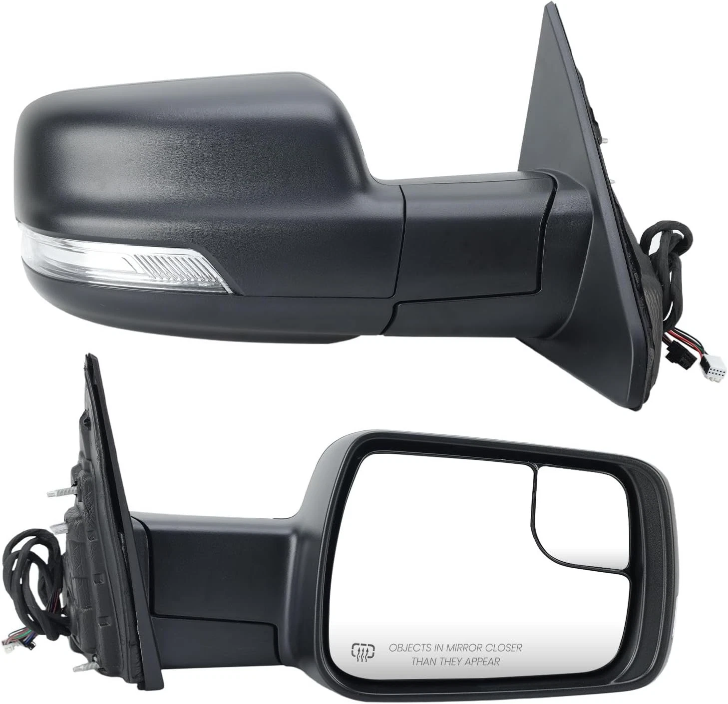 For 2019-2024 Ram 1500 Driver & Passenger Side Mirrors w/Heated Turn Signal Pair