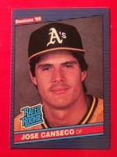 1986 Donruss Rated Rookie Jose Canseco #39 Oakland Athletics Rookie Card. rookie card picture