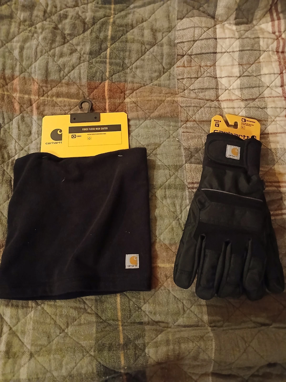 Carhartt Men's Storm Defender glove and force fleece neck gaiter