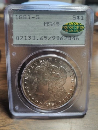 1881 S Morgan Dollar PCGS MS65 CAC Rattler