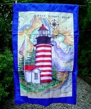 WEST QUODDY HEAD MAINE LIGHTHOUSE BANNER