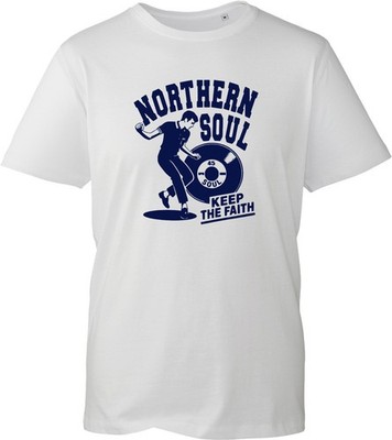 Northern Soul T-Shirt Keep The Faith Unisex Retro Mod Musik Grafik Top