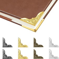 100pcs Metal Book Corner Protectors, 4 Assorted Colors Photo Corners Protector f