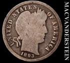 1893 Barber Dime- Scarce Better Date- No Reserve #K535