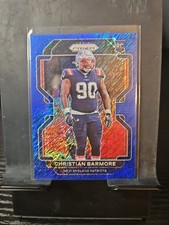 2021 Panini Prizm Blue Shimmer/25 Christian Barmore RC #388 Patriots Rookie
