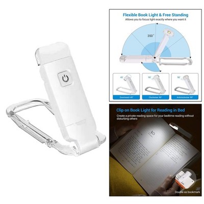 LED Leseleuchte geclipst an Buch USB Augenschutz für Leser Lesen im Bett