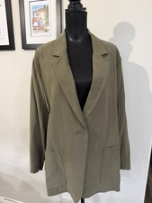 NWT Max Studio Women s Olive One Button Blazer 2X