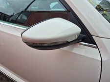 VW Beetle MK3 2012 - 2018 Electric O/S Drivers Door Wing Mirror in White LB9A