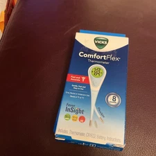 Vicks Comfort Flex Digital Thermometer - Fever Insight Feature & BPA Free New