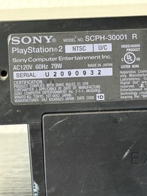 Sony PlayStation 2 PS2 Console SCPH-30001 R Model W/ Power Cord - Working/Clean