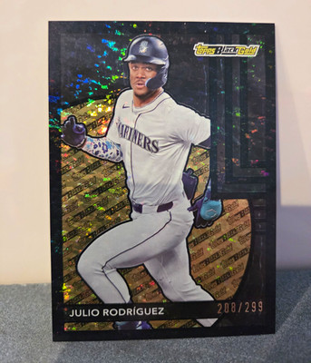 Topps 2024 Update Series Black Gold Julio Rodríguez BG-8 Black /299 Mariners