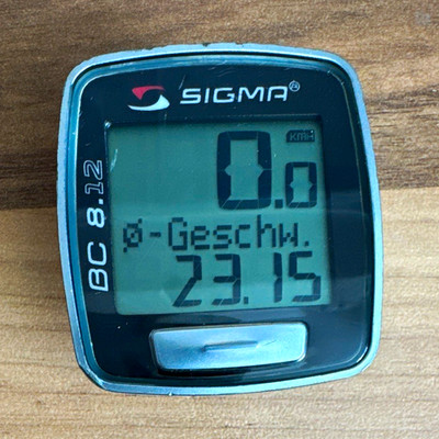 SIGMA BC 8.12 Fahrradcomputer silber/schwarz Geschwindigkeit & km-Zähler