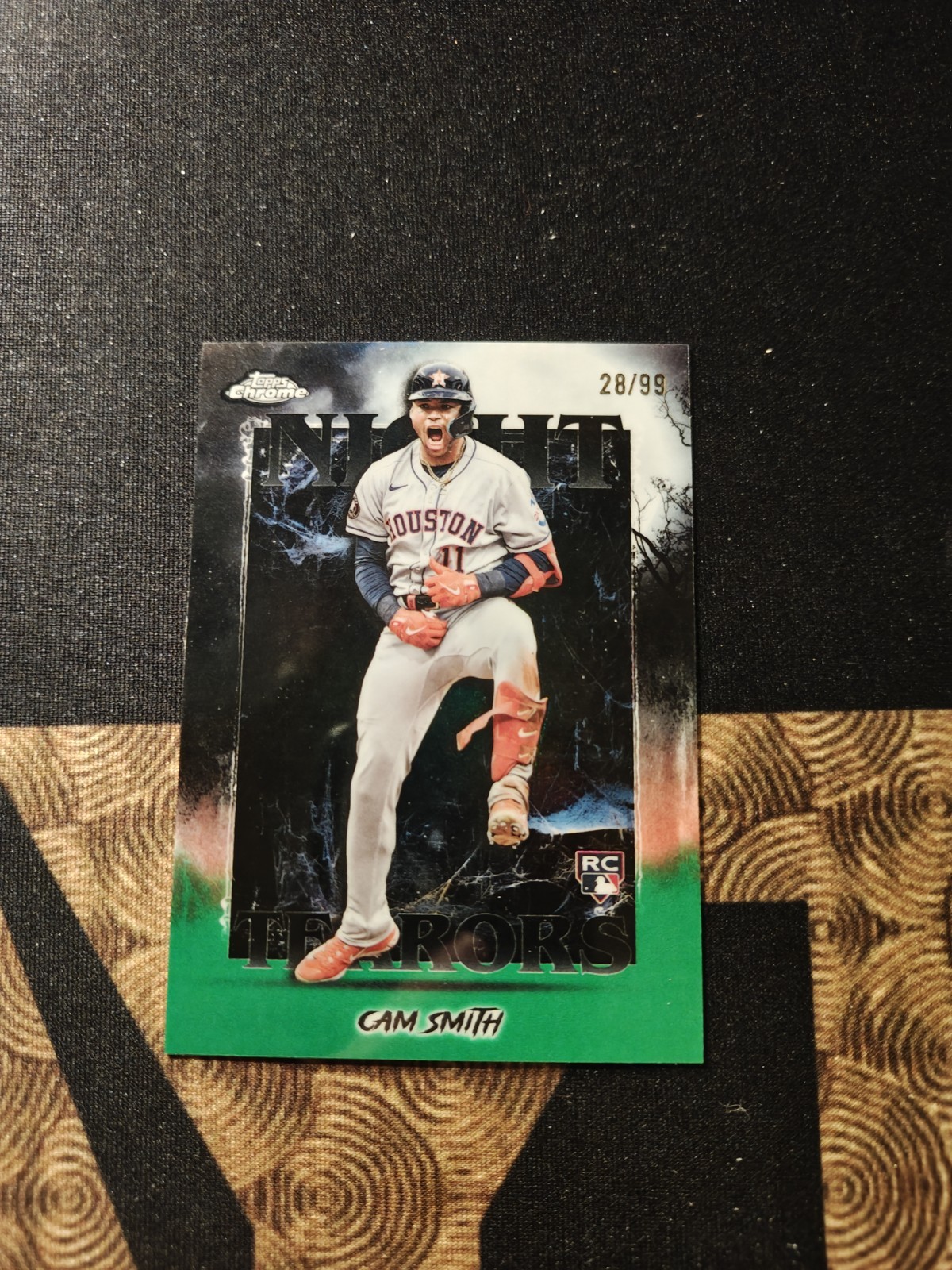 2025 Topps Chrome Update Cam Smith Night Terrors RC Green #/99