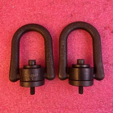 2pcs: ADB 33112 1/4”-20 Swivel Heavy Duty Hoist Ring 550-lb Rigging Lifting