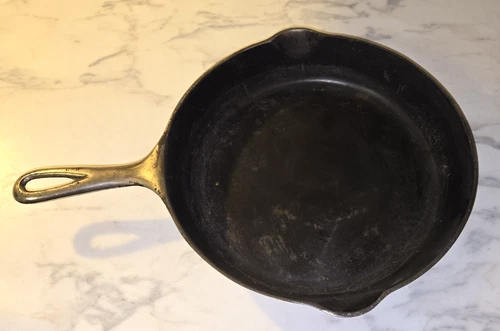 Vintage Plated Griswold Slant Erie No 8 (704N) Cast Iron Skillet