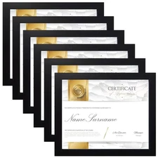 SESEAT 8.5 x 11 Frame Certificate Document Frame Set of 6, Diploma Frame for ...