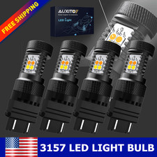3157 4157 Led Switchback Turn Signal Light Bulbs For Gmc Yukon 01-14 Amber White