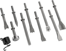 10pcs Air Hammer Bits Set Pneumatic Chisel Bits For Tile Masonry Concrete Rust R 10pcs Air Hammer Bits Set Pneumatic Chisel Bits For Tile Masonry Concrete Rust R