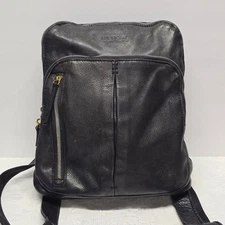 American Leather Company Cleveland Genuine Black Leather Backpack