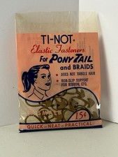 VTG Ti-Not Elastic Fasteners for Pony Tail and Braids Size Small Unopened NOS